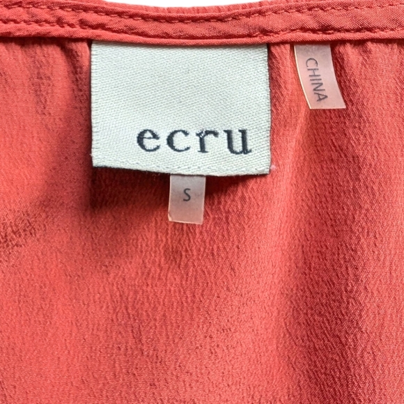 Ecru The Clean Tank Top Luxe Layers Classic Women S Sandwashed Silk Coral Orange - Picture 7 of 11